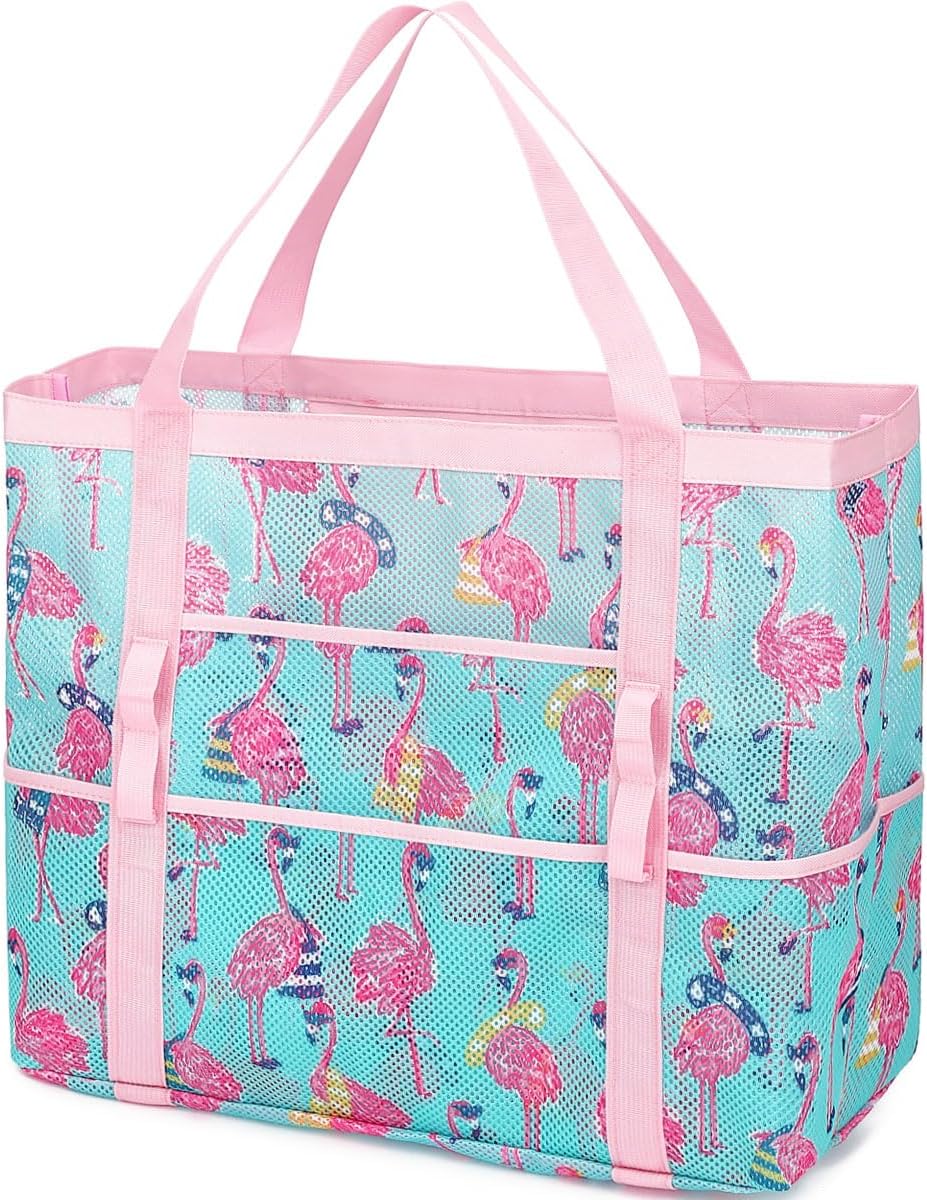 Kaufe 1, Erhalte 1 GRATIS – Extra Große Durchsichtige Mesh-Strandtasche mit 8 Taschen – ClearWave