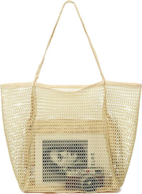 Kaufe 1, Erhalte 1 GRATIS – Extra Große Durchsichtige Mesh-Strandtasche mit 8 Taschen – ClearWave