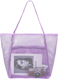 Kaufe 1, Erhalte 1 GRATIS – Extra Große Durchsichtige Mesh-Strandtasche mit 8 Taschen – ClearWave