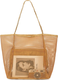 Kaufe 1, Erhalte 1 GRATIS – Extra Große Durchsichtige Mesh-Strandtasche mit 8 Taschen – ClearWave