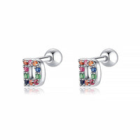 Buchstaben-Ohrringe mit Farbe - Letria