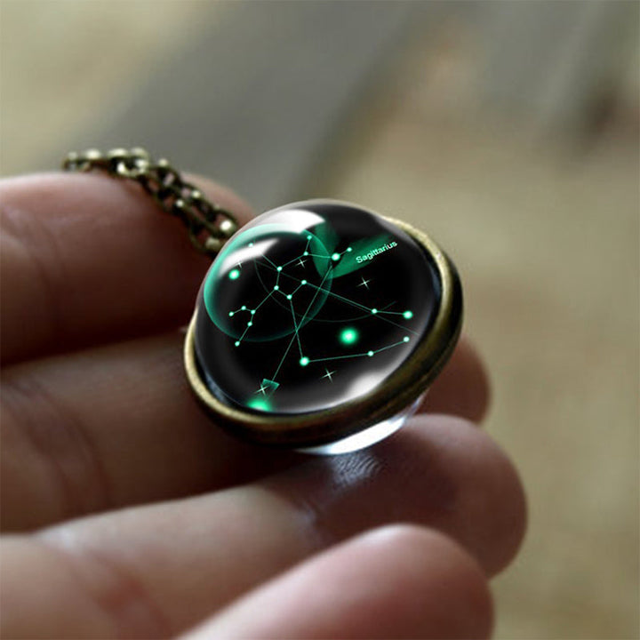 Glas-12-Sternzeichen-Schutzanhänger – Sofia