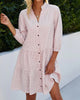 Leichte Sommerkleid Damen aus Baumwolle mit V-Ausschnitt – Nayana