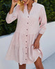 Leichte Sommerkleid Damen aus Baumwolle mit V-Ausschnitt – Nayana