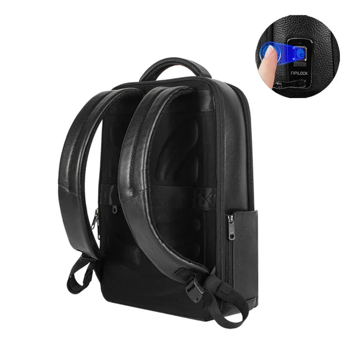Hochkapazitäts-Business-Laptoprucksack für Herren mit Fingerabdruckschloss – Diebstahlschutz