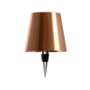 Rosenfarbene Flaschenlampe aus Metall, modern, für stilvolle Beleuchtung.