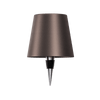 Braune Flaschenlampe, transparent, modern, Metall, für stilvolle Beleuchtung, Inneneinrichtung.