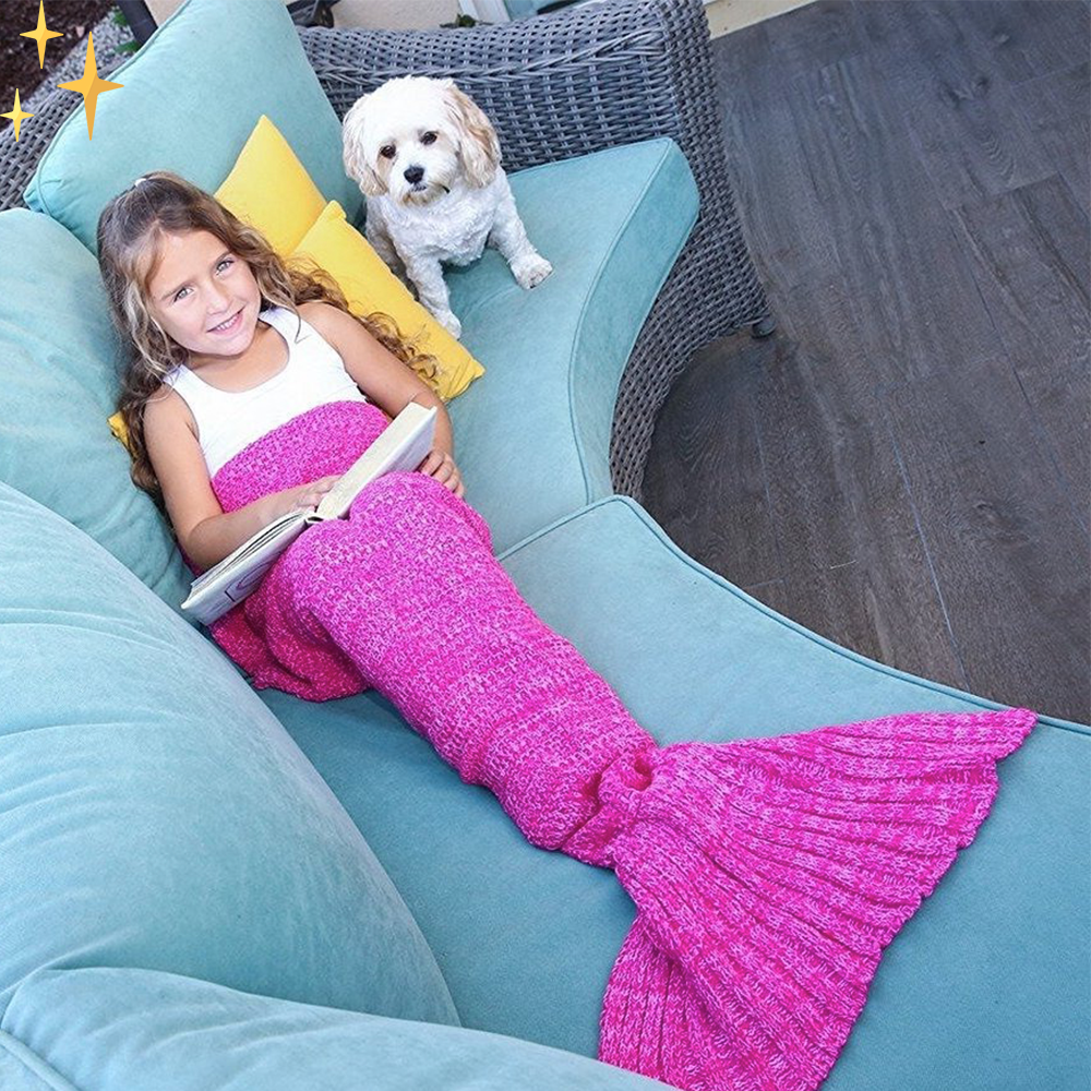 Warme Gestrickte Meerjungfrau-Decke – MermaidDreams