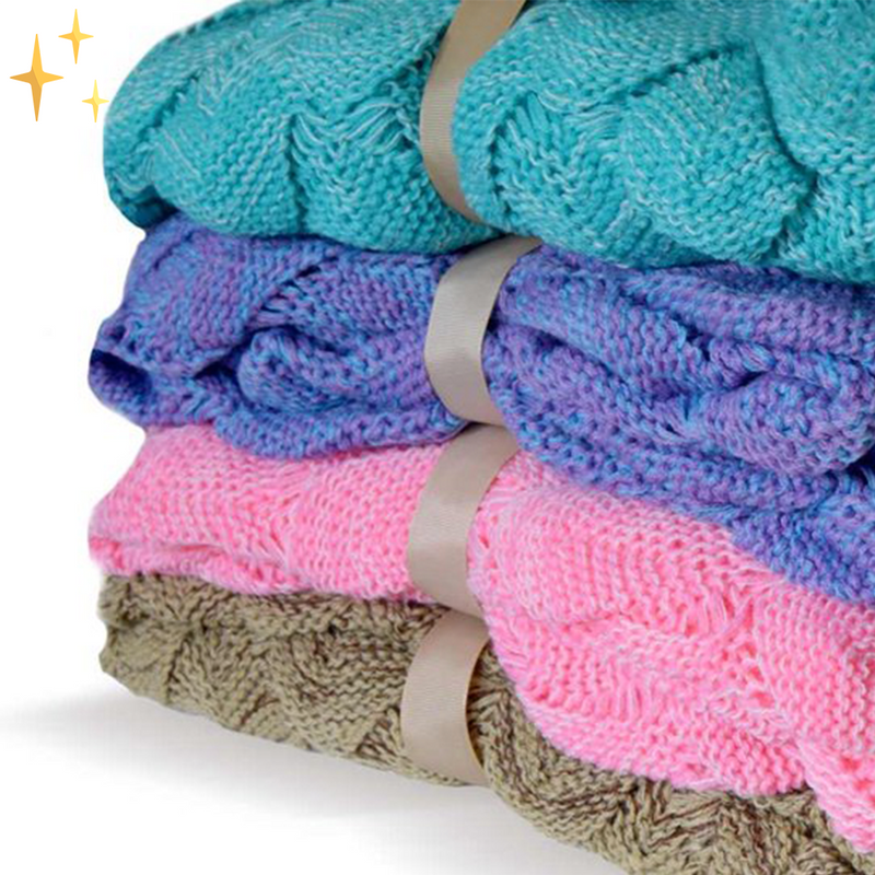 Warm Knitted Mermaid Blanket – MermaidDreams