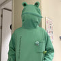 Unisex-Kapuzenpullover mit Frosch-Design – Froggy