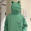 Unisex-Kapuzenpullover mit Frosch-Design – Froggy