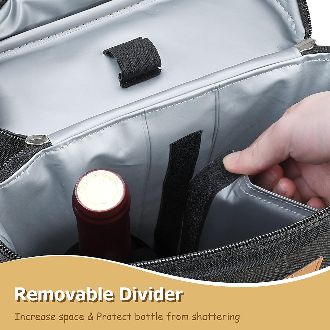 Isolierte Doppel-Weinflaschentragetasche – Kaufe 1, Erhalte 1 GRATIS – ChillMate