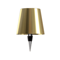 Goldene Flaschenlampe, Metall, modern, dekorativ, LED, für stimmungsvolle Beleuchtung.