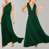 Damen Wickelkleid grün, festlich, ärmellos, bodenlang, ideal für Hochzeit und Feierlichkeiten.