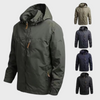 Wasserfeste Herrenjacke mit Kapuze, grün, Outdoor, winddicht, verschiedene Farben verfügbar.
