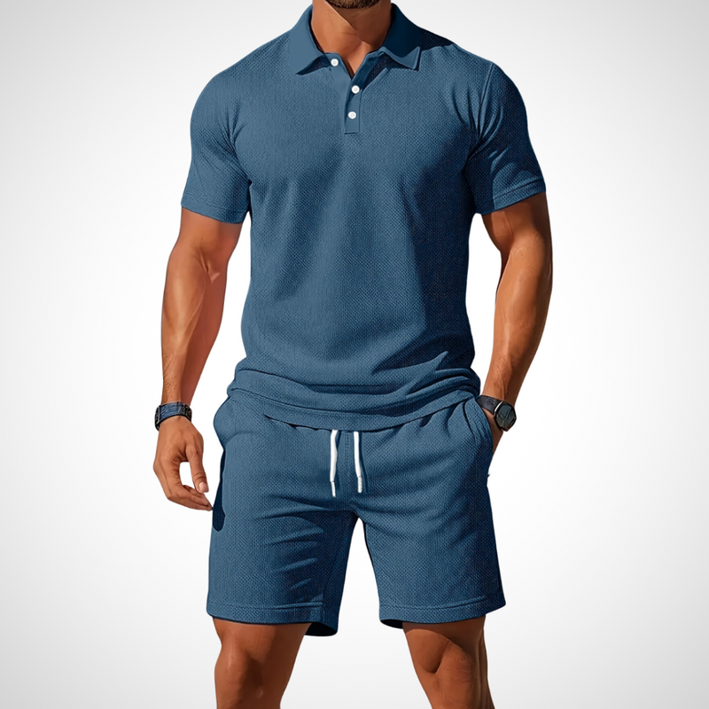 Lässiges Poloshirt- und Shorts-Set für Herren – Enrico
