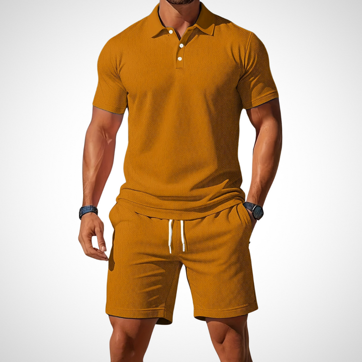 Lässiges Poloshirt- und Shorts-Set für Herren – Enrico