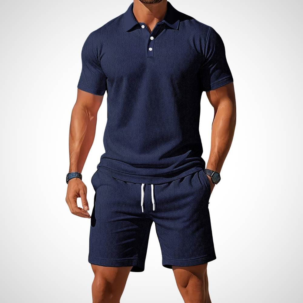 Lässiges Poloshirt- und Shorts-Set für Herren – Enrico