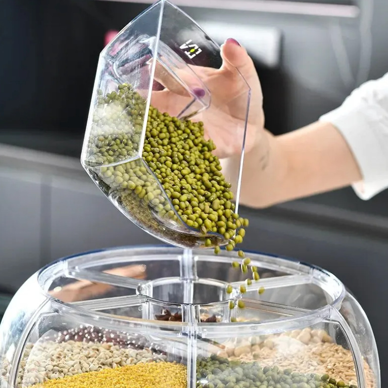 360° Rotating Grain Dispenser – SpinStore GrainKeeper