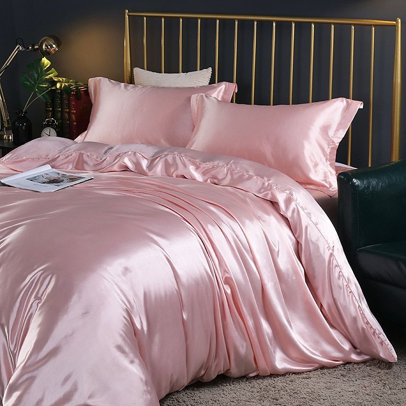 Luxus Seide/Satin Bettwäsche Set (4-teilig) – SilkSleep