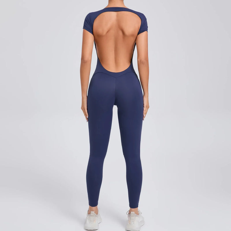 Yoga jumpsuit with breathable & flexible design – Luna