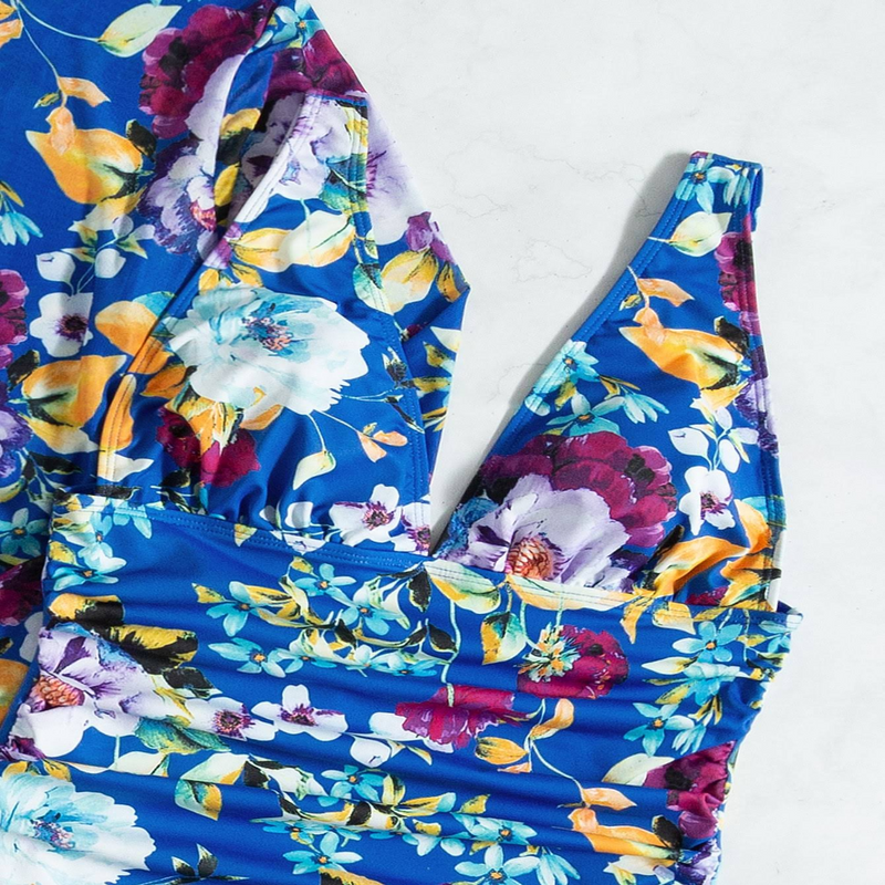 3-piece blue bikini set with flattering fit – Marisse