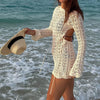 Weißes Strandkleid aus Luftigem Stoff – Solène