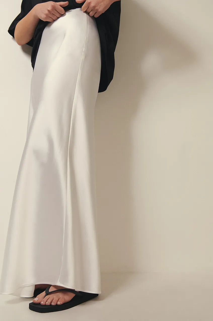 Satinierten Damenrock mit Hoher Taille – Elena