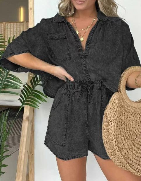 Trendy women's summer blouse with short sleeves – Isabelle