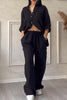 Trendiges Damen Leinen-Zweiteiler Set mit Bluse & weiter Hose – Lina