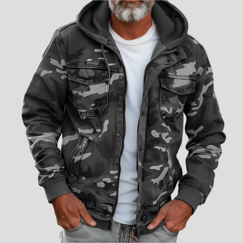 Herren-Kapuzenjacke im Camouflage-Look – Bruno