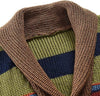 Herren Strick-Cardigan mit Colourblock und geometrischem Muster – Leandro