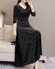 Damen Midikleid mit A-Linie & V-Ausschnitt – Amara