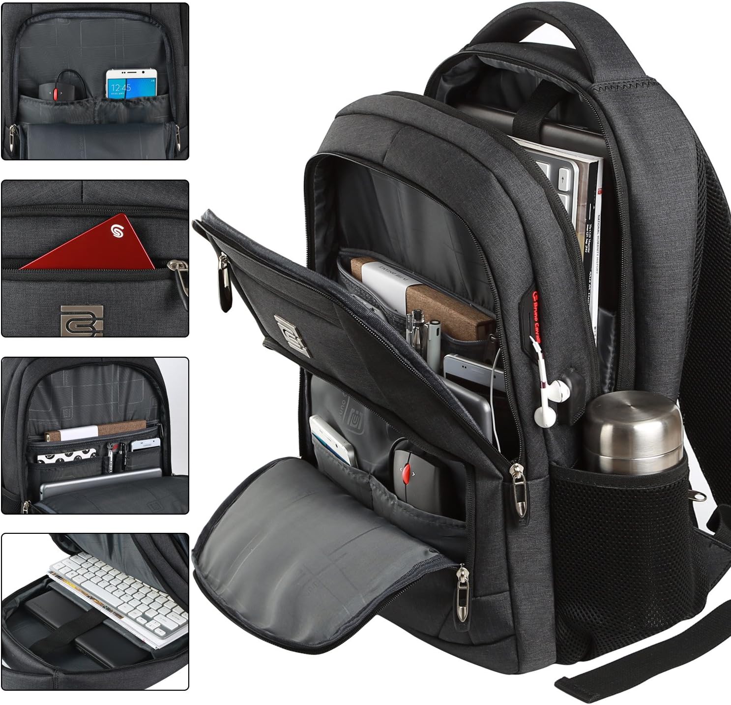 Dunne anti-diefstal laptoprugzak met USB-oplaadpoort