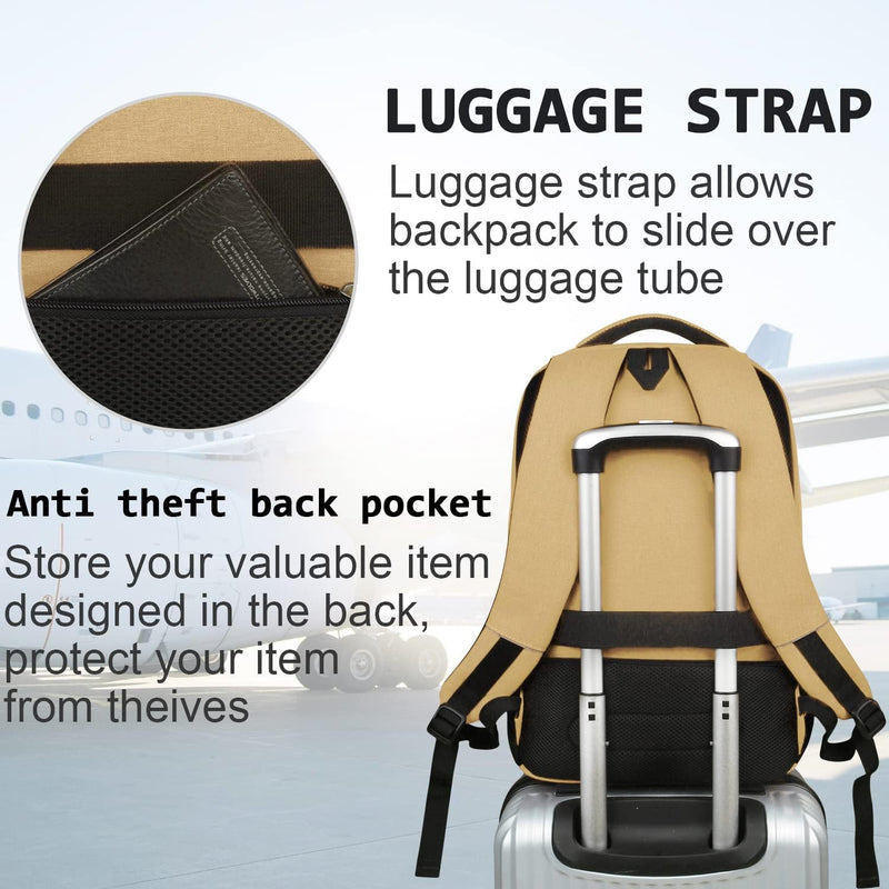 Dunne anti-diefstal laptoprugzak met USB-oplaadpoort