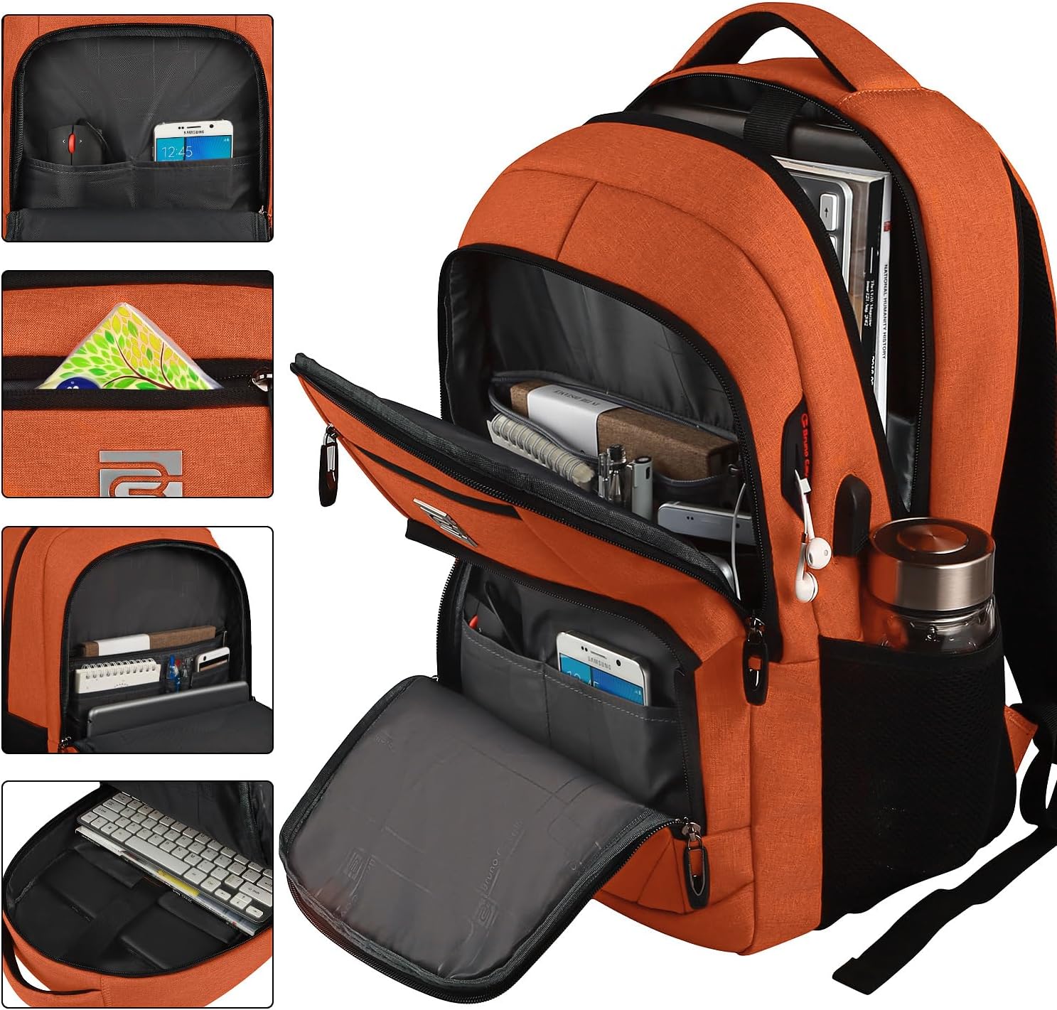 Dunne anti-diefstal laptoprugzak met USB-oplaadpoort