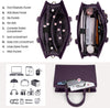 Wasserdichte Laptop-Tasche aus PU-Leder mit multifunktionalem Design für Damen