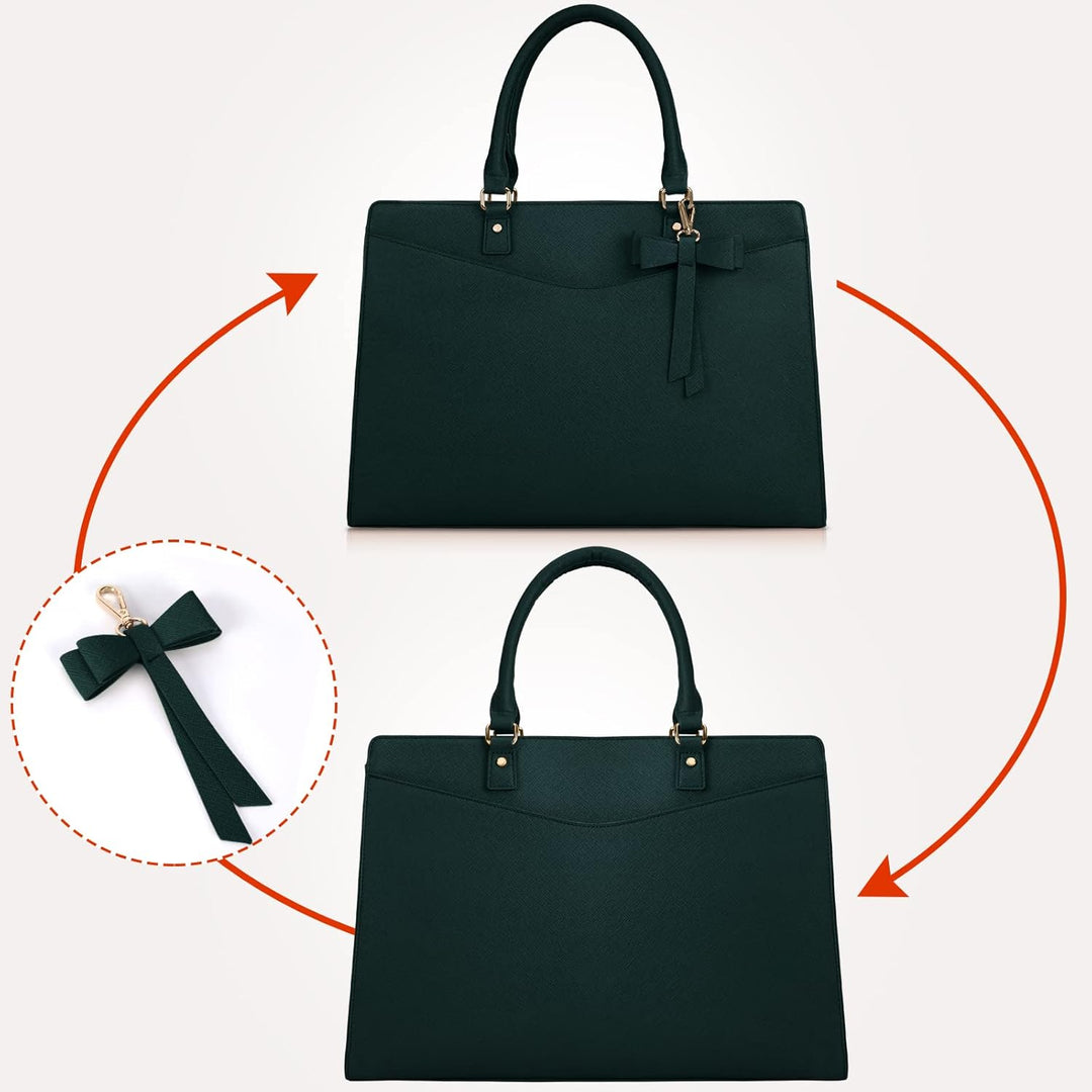 Wasserdichte Laptop-Tasche aus PU-Leder mit multifunktionalem Design für Damen