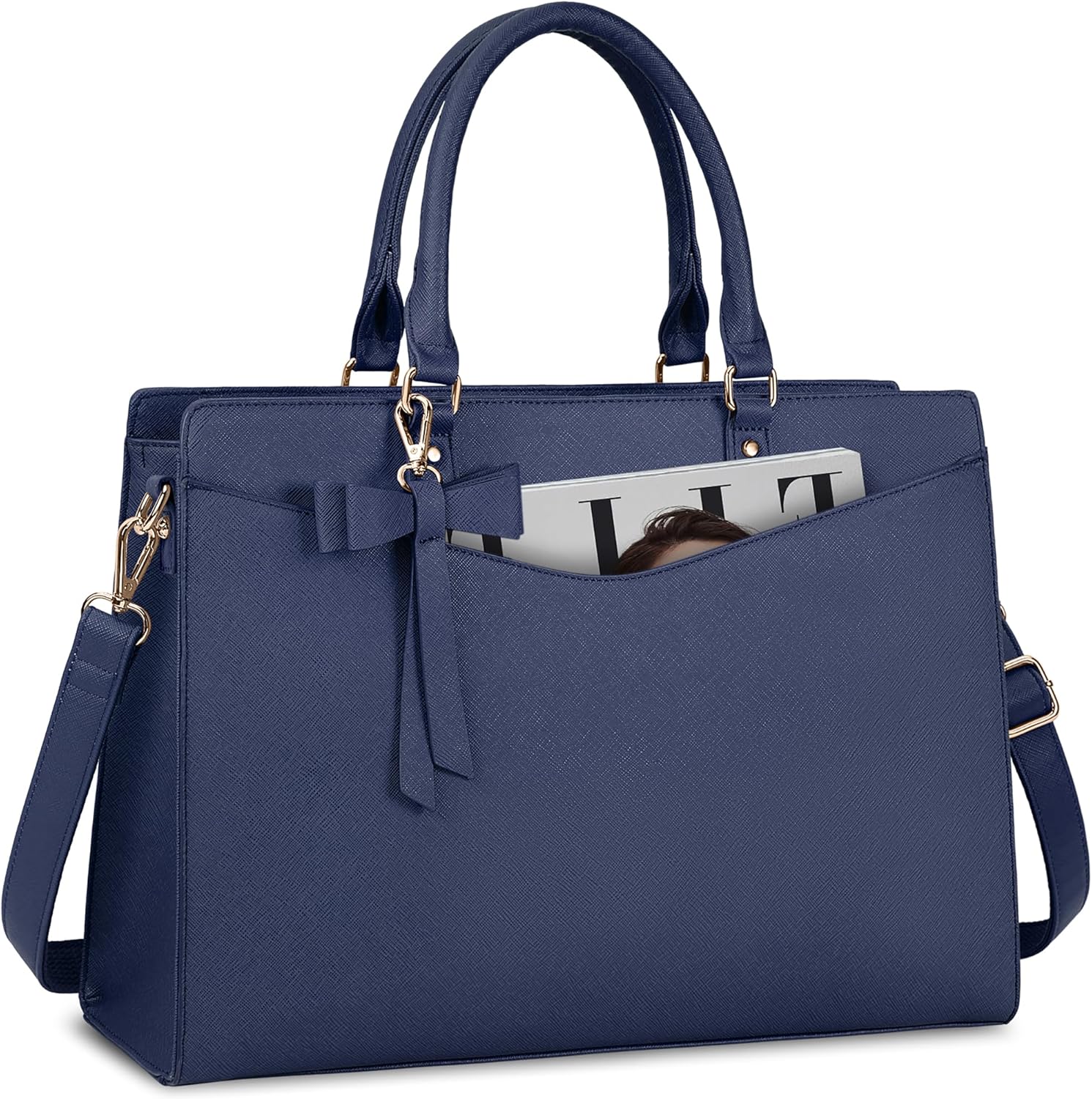 Wasserdichte Laptop-Tasche aus PU-Leder mit multifunktionalem Design für Damen