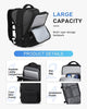 40L Wasserdichter Reiserucksack mit Schuhfach und USB-Anschluss – Geeignet für 14”-Laptops