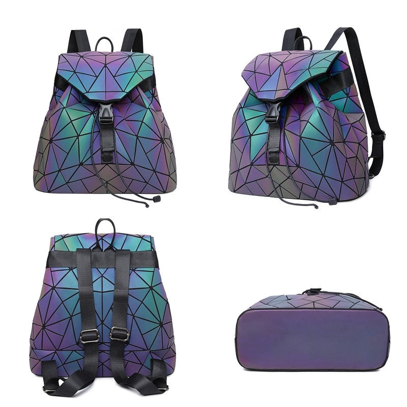 Reflektierender Farbwechsel-Geometrischer Rucksack für Damen
