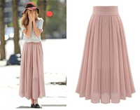 Trendy Plissierter Maxirock mit Hoher Taille – Mirella