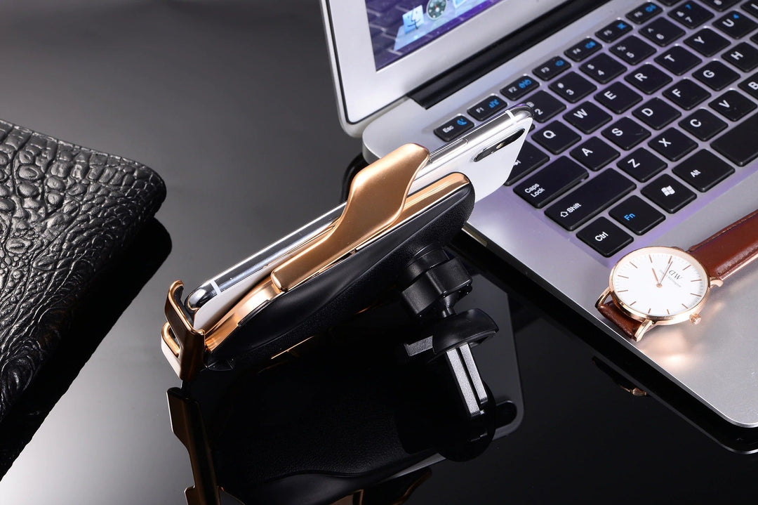 Automatic phone holder with wireless charger – GripCharge