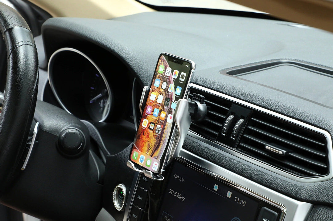 Automatic phone holder with wireless charger – GripCharge