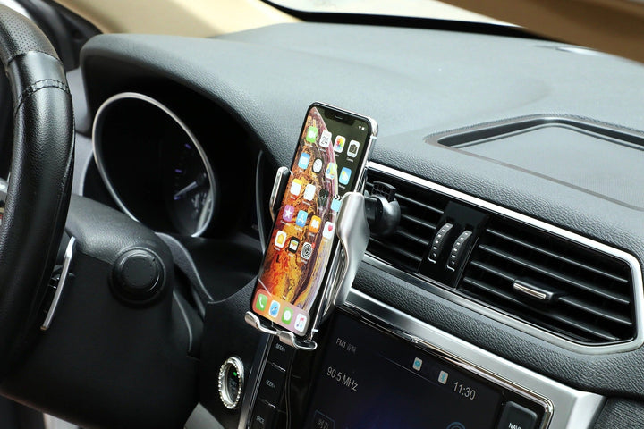 Automatic phone holder with wireless charger – GripCharge