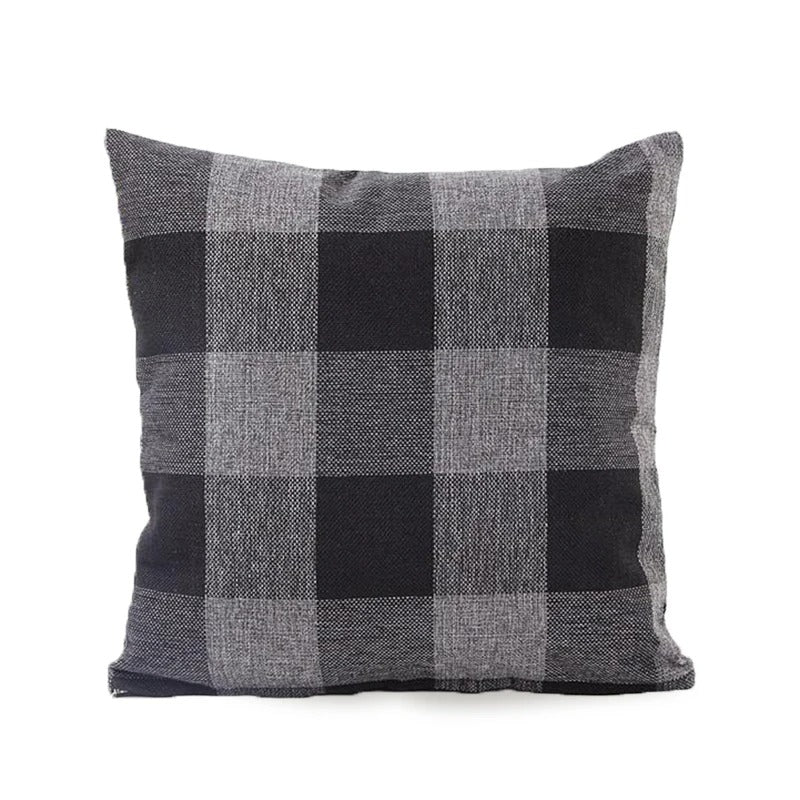 Gemütliche Karierte Kissenhülle im Landhausstil – Autumn Plaid (1+1 GRATIS)