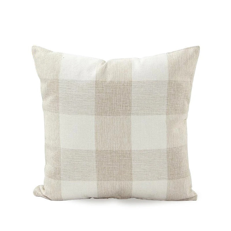 Gemütliche Karierte Kissenhülle im Landhausstil – Autumn Plaid (1+1 GRATIS)