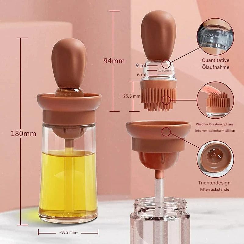 Silicone Oil Bottle with Brush Head - OilBuddy