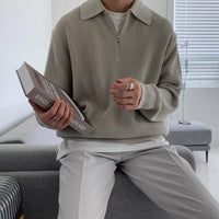 Herren Sweatshirt mit Reißverschluss-Kragen – Jonas