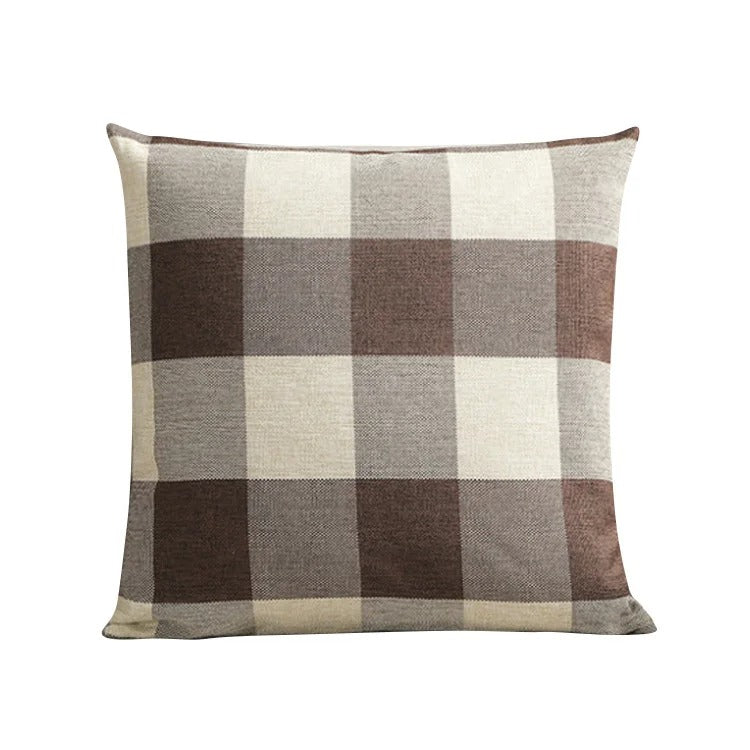 Gemütliche Karierte Kissenhülle im Landhausstil – Autumn Plaid (1+1 GRATIS)